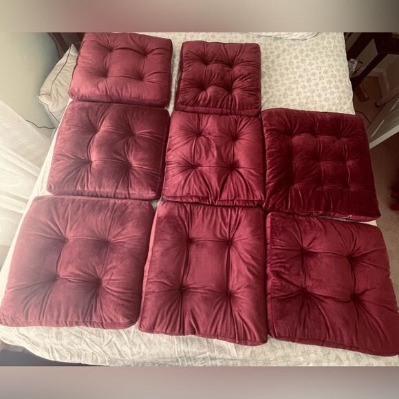 Bed Pillows - Couch Pillows - Burgundy Red - 6 count - Picture 1 of 4